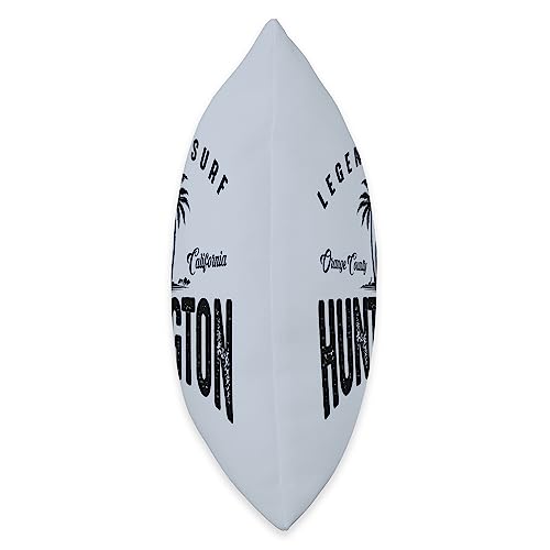 Legendary Surf Locations Three Vintage Surfboards and Palms-Huntington Beach Throw Pillow