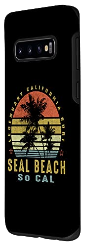 Seal Beach Retro Palm Sunset - Beach Gifts Case
