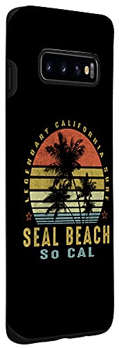 Seal Beach Retro Palm Sunset - Beach Gifts Case