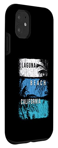 iPhone 12/12 Pro Laguna Beach California CA Brush Strokes and Palms Case