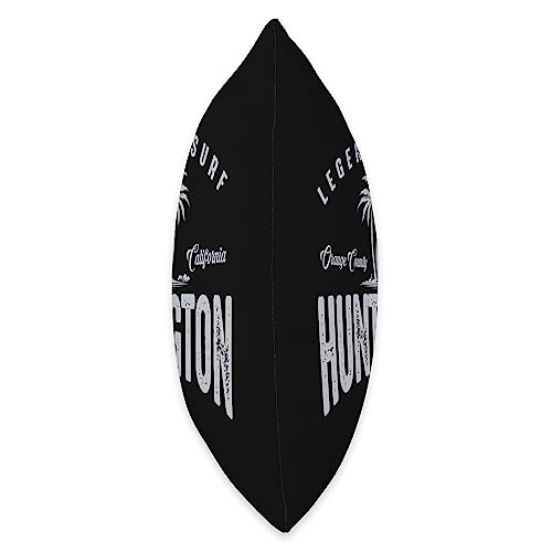 Legendary Surf Locations Three Vintage Surfboards and Palms-Huntington Beach Throw Pillow