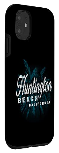 Huntington Beach - Palm Cluster Distressed Stamp Case