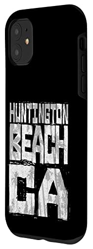 Huntington Beach California Retro Palm Sunset - Beach Design Case