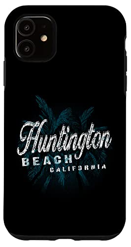 Huntington Beach - Palm Cluster Distressed Stamp Case