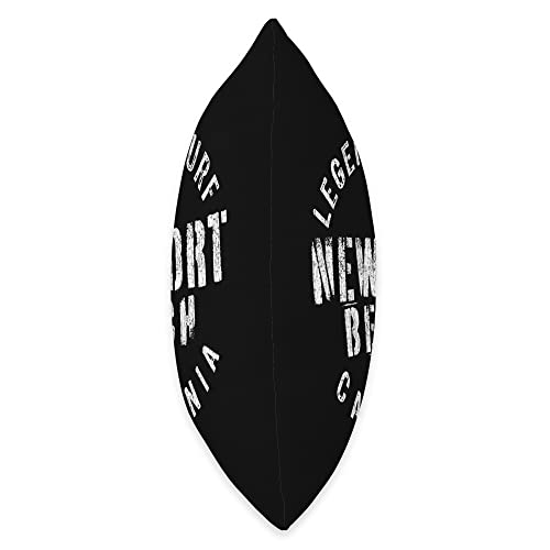 Surf Beach Favorites LEDGENDARY SURF Newport Beach-Circle Stamp Throw Pillow