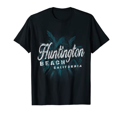 Huntington Beach - Palm Cluster Distressed Stamp T-Shirt