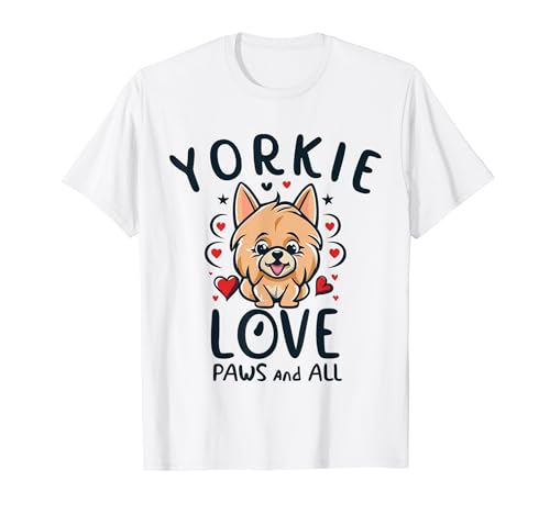 Cute Yorkie Love Design T-Shirt