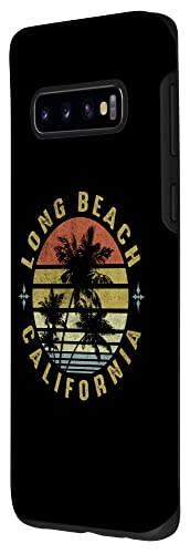 Seal Beach California Retro Palm Sunset - Beach Design Case
