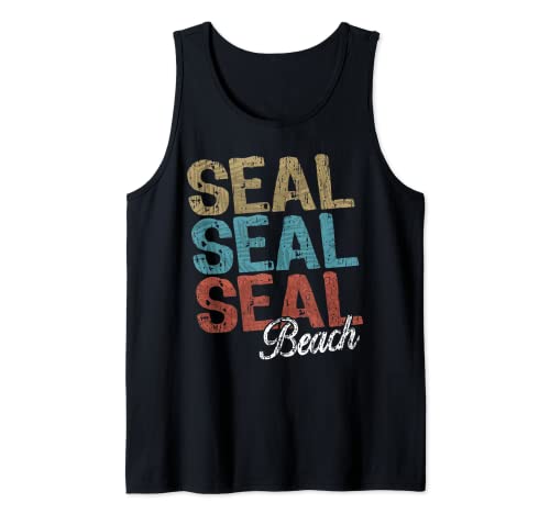 SEAL BEACH Three Tone Palm Tank Top