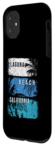 iPhone 12/12 Pro Laguna Beach California CA Brush Strokes and Palms Case