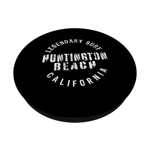 LEDGENDARY SURF HUNTINGTON BEACH - CIRCLE STAMP PopSockets Swappable PopGrip