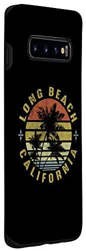 Seal Beach California Retro Palm Sunset - Beach Design Case