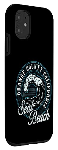 Seal Beach Retro Wave Circle - Beach Gift Case