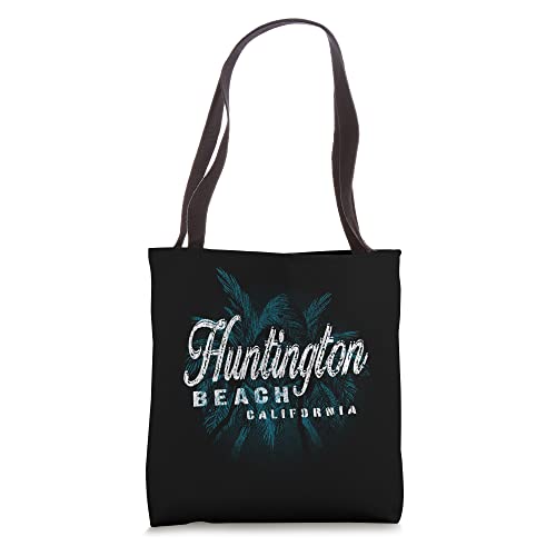 Huntington Beach - Palm Cluster Distressed Stamp Tote Bag