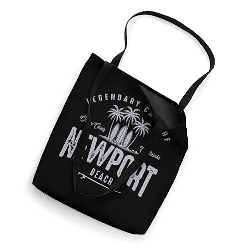 THREE VINTAGE SURFBOARDS AND PALMS - Newport Beach Tote Bag