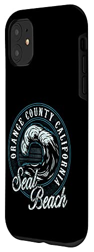 Seal Beach Retro Wave Circle - Beach Gift Case