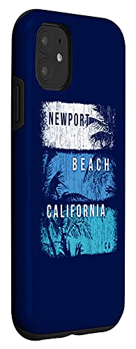 iPhone 12/12 Pro Newport Beach California CA Brush Strokes and Palms Case