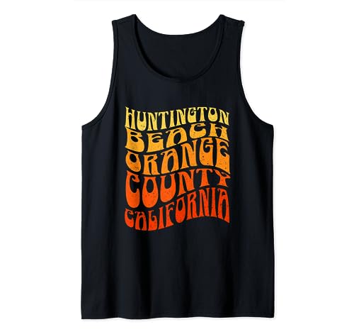 HUNTINGTON BEACH Vintage 60s Retro Waves Tank Top
