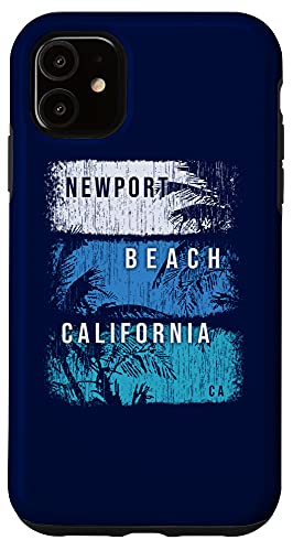 iPhone 12/12 Pro Newport Beach California CA Brush Strokes and Palms Case