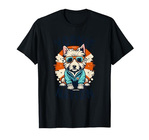 Yorkie Nation Patriotic Dog Lover's Design T-Shirt