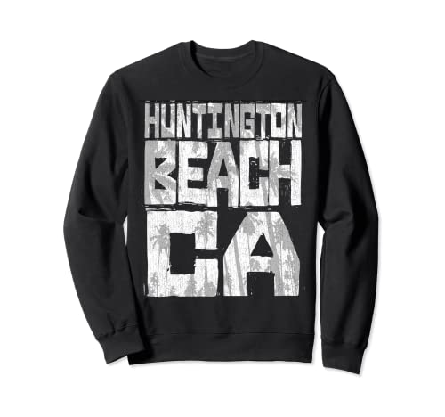 Huntington Beach CA - Chunk Block Palms Sweatshirt