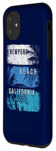 iPhone 12/12 Pro Newport Beach California CA Brush Strokes and Palms Case