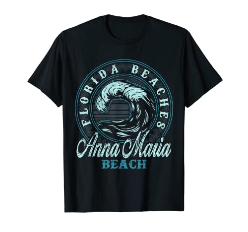 Anna Maria Beach Retro Wave Circle T-Shirt