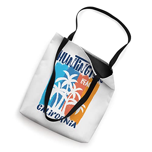 Huntington Beach California Fun Colorful Palm Trees Design Tote Bag