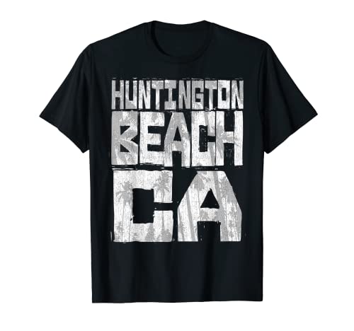 Huntington Beach CA - Chunk Block Palms T-Shirt