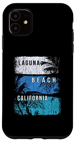 iPhone 12/12 Pro Laguna Beach California CA Brush Strokes and Palms Case