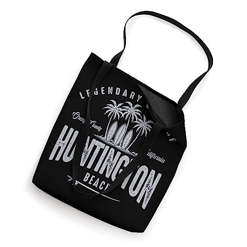 THREE VINTAGE SURFBOARDS AND PALMS - Huntington Beach Tote Bag