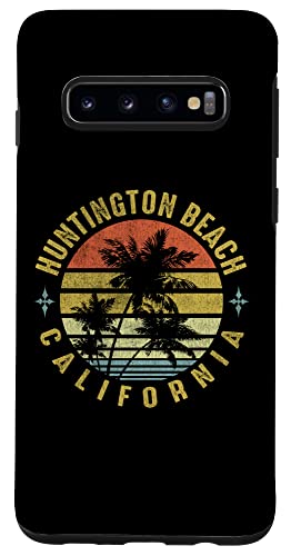 Huntington Beach California Retro Palm Sunset - Beach Design Case