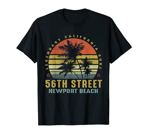 56Th Street Retro Palm Sunset - Beach Gift T-Shirt