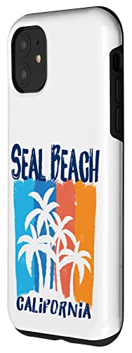 iPhone 12/12 Pro Seal Beach California Fun Colorful Palm Trees Design Case