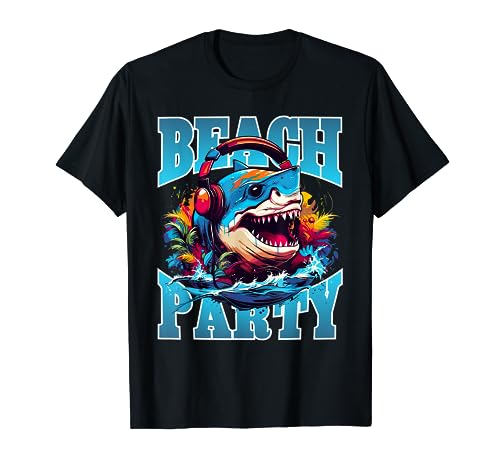 Energetic Sea life Beach Party Design - Hipster Shark T-Shirt