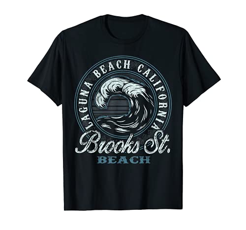 Brooks St. Retro Wave Circle - Beach Gift T-Shirt
