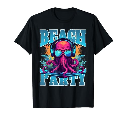 Energetic Sea life Beach Party Design - Hipster Octopus T-Shirt