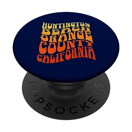 HUNTINGTON BEACH Vintage 60s Retro Waves PopSockets Swappable PopGrip