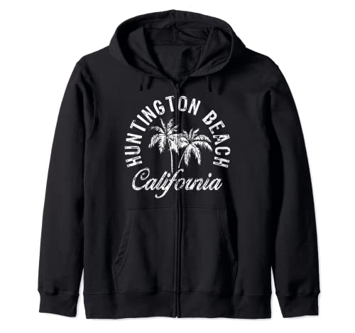 Huntington Beach California My Favorite Surf Beach Zip Hoodie