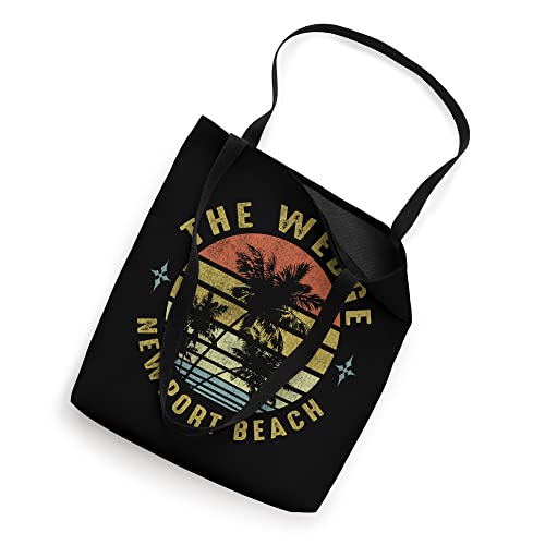 The Wedge, Newport Beach Retro Palm Sunset -Beach Design Tote Bag