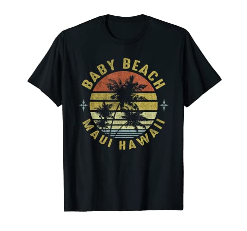 Baby Beach Maui Retro Palm Sunset - Beach Design T-Shirt