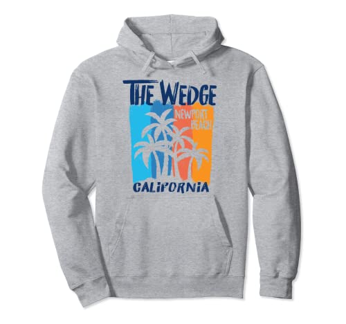 The Wedge Newport Beach California Fun Colorful Palm Trees Pullover Hoodie