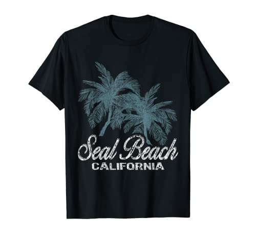 Seal Beach California - Two Big Palms T-Shirt