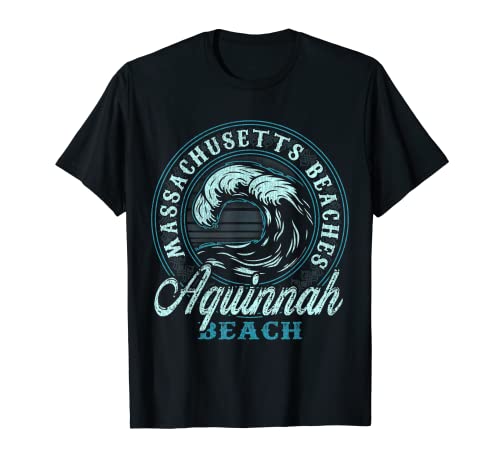 Aquinnah Beach Retro Wave Circle T-Shirt