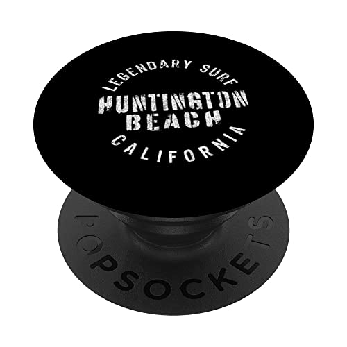 LEDGENDARY SURF HUNTINGTON BEACH - CIRCLE STAMP PopSockets Swappable PopGrip