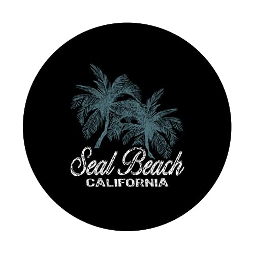 Seal Beach California - Two Big Palms PopSockets Swappable PopGrip