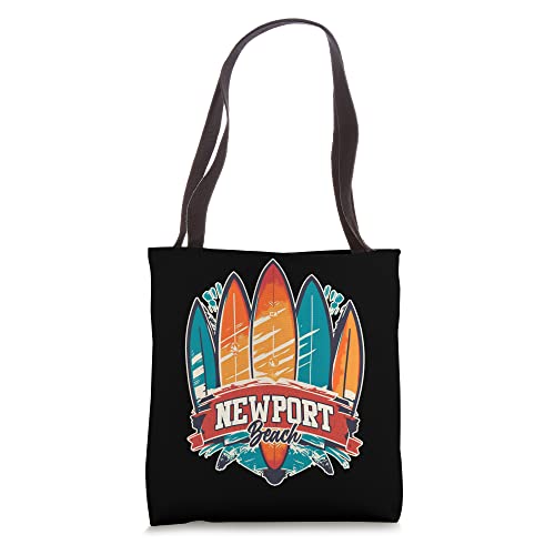 Newport Beach Rebel Surf Edgy Surfboard Design Tote Bag