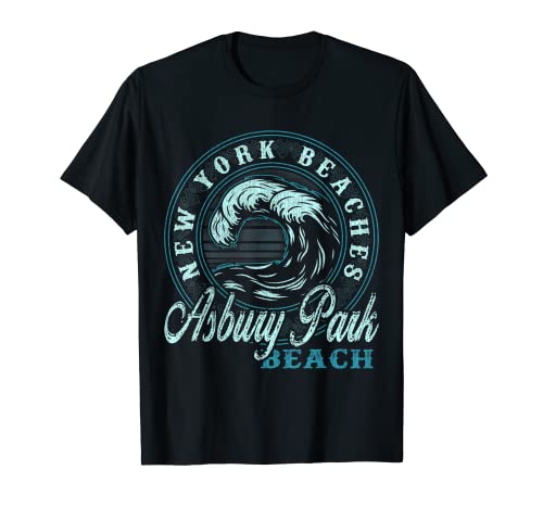 Asbury Park Beach Retro Wave Circle T-Shirt