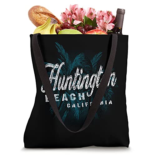 Huntington Beach - Palm Cluster Distressed Stamp Tote Bag