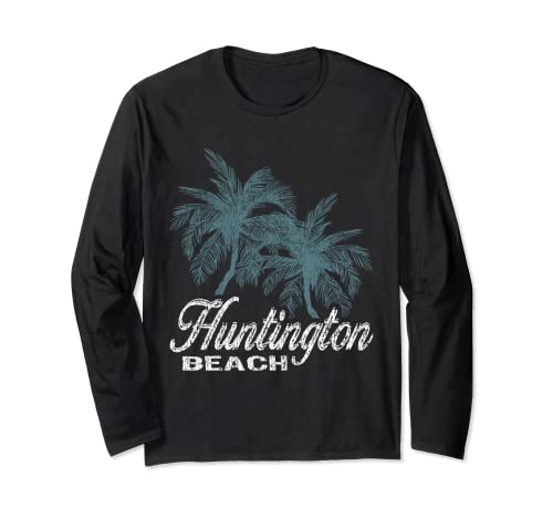 Huntington Beach California - Two Big Palms Long Sleeve T-Shirt